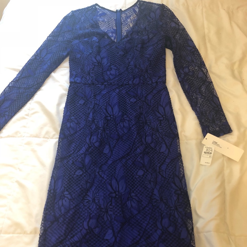 Neiman Marcus midi royal blue dress